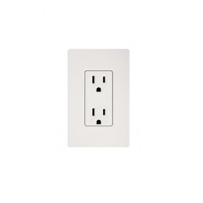 Standard 15-amp residential electrical outlet used for infrared sauna power connection