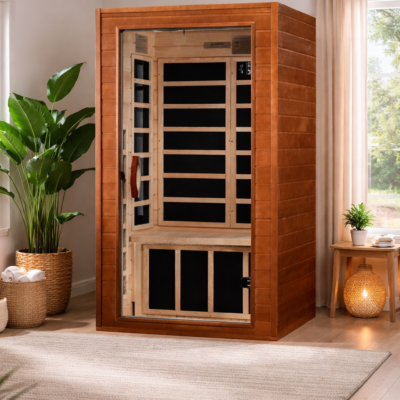 Indoor infrared sauna designed for modern home wellness