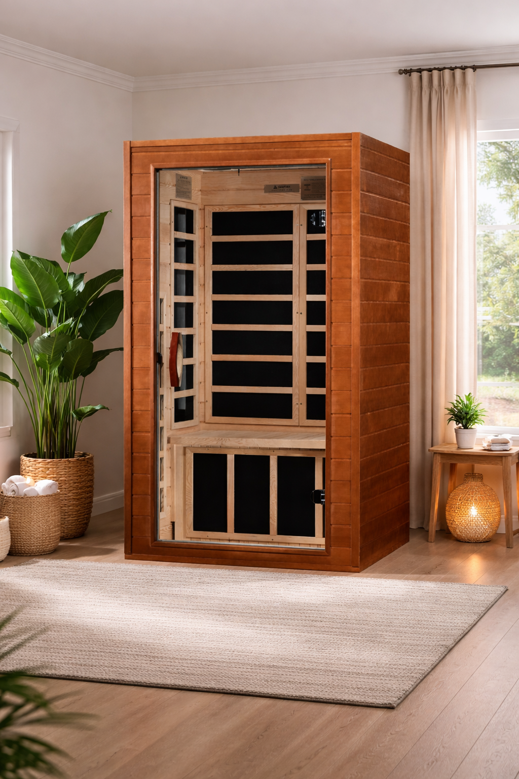 Indoor infrared sauna designed for modern home wellness