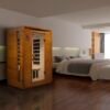 Dynamic Versailles 2-person low EMF infrared sauna with Canadian Hemlock wood and glass door design