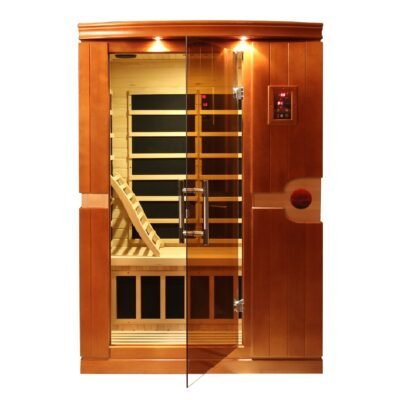 Dynamic Venice 2-person infrared sauna with Canadian Hemlock wood and glass front