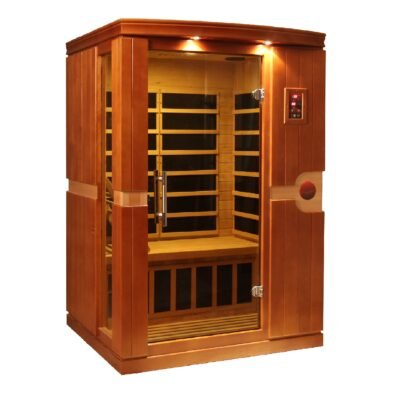 Angled exterior view of the Dynamic Venice low EMF infrared sauna