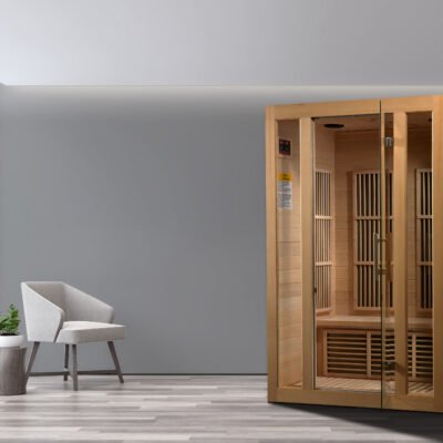 Maxxus Seattle infrared sauna installed in a home setting