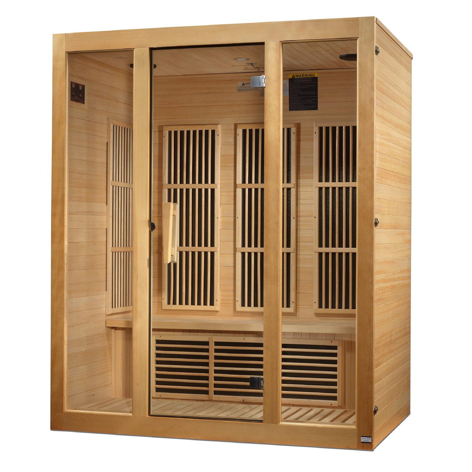 Maxxus Bellevue 3-person infrared sauna with clear glass door