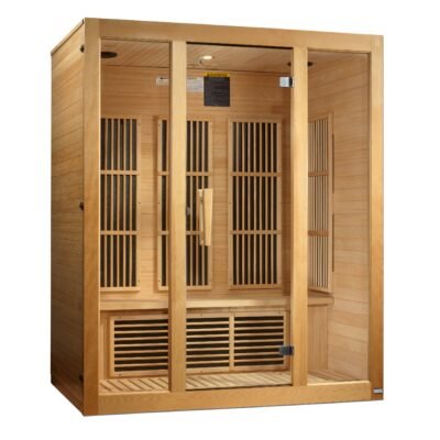 Maxxus Bellevue 3-person infrared sauna with clear glass door