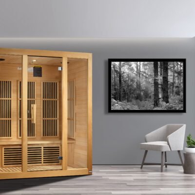 Maxxus Bellevue infrared sauna installed in home setting