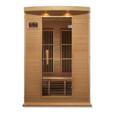 Maxxus 2-person infrared sauna with clear glass door