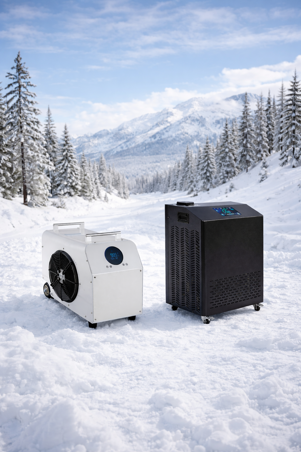 + cold chillers setting in the snow