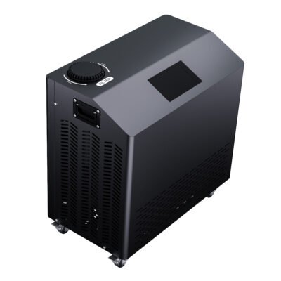 chiller black cabinet front view showing digital touch screen controls