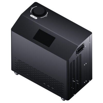 chiller black cabinet front view showing digital touch screen controls