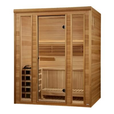 Andermatt Edition sauna exterior in Pacific Premium Clear Cedar