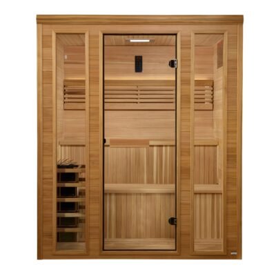 Engelberg sauna exterior in Pacific Premium Clear Cedar