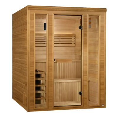 Engelberg sauna exterior in Pacific Premium Clear Cedar