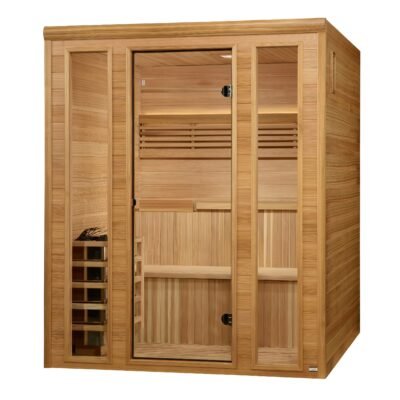 Engelberg sauna exterior in Pacific Premium Clear Cedar