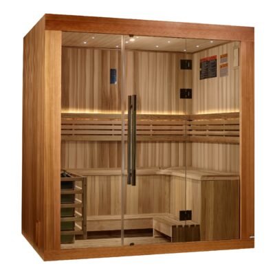 Copenhagen sauna exterior with Pacific clear cedar and clear stain