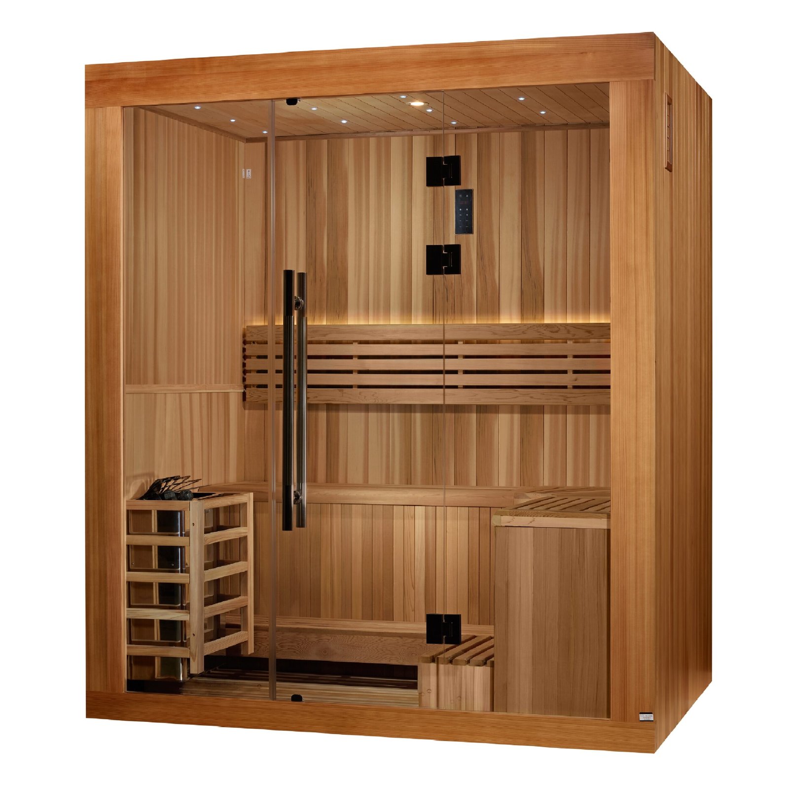 Copenhagen sauna exterior with Pacific clear cedar and clear stain