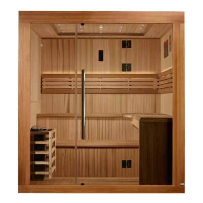Osla sauna exterior with Canadian Red Cedar and clear stain