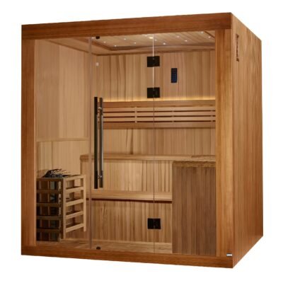 Osla sauna exterior with Canadian Red Cedar and clear stain
