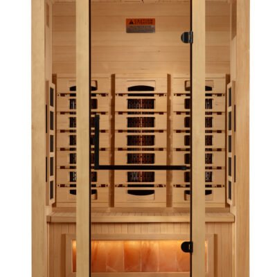 near zero EMF sauna with PureTech full spectrum heating panels inside