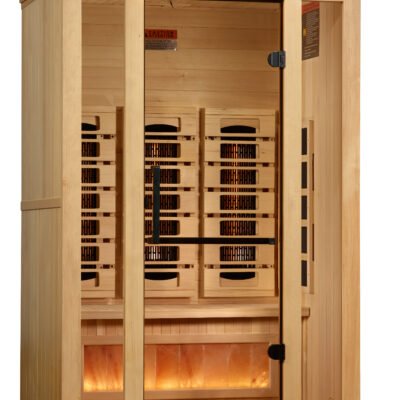 near zero EMF sauna with PureTech full spectrum heating panels inside