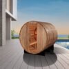 Zurich 6 Person Saunas in outdoor profile in Pacific cedar