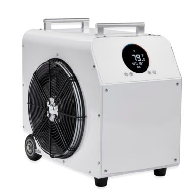 Premier Edition chiller front view showing touch screen and powder-coated housing
